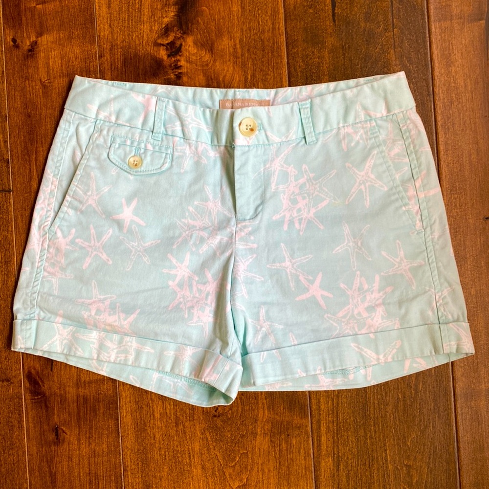 Banana Republic Aqua Sand Dollar print short Size 0